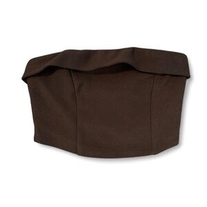 Brown Strapless Top‎